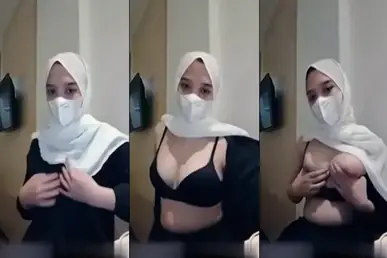 Hijab Camilla Remas Toket Montok Sampai Basah